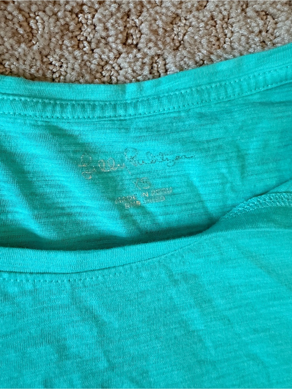 Lilly Pulitzer Bright Teal Short Sleeve Tee